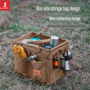 Mountain customer outdoor folding storage open box camping storage tool bag handbag home shopping bag firewood bag
