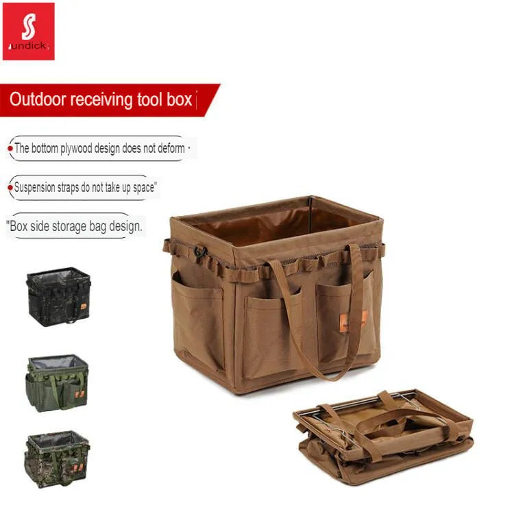 Mountain customer outdoor folding storage open box camping storage tool bag handbag home shopping bag firewood bag