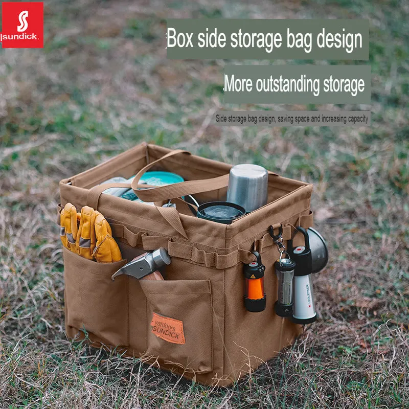 Mountain customer outdoor folding storage open box camping storage tool bag handbag home shopping bag firewood bag