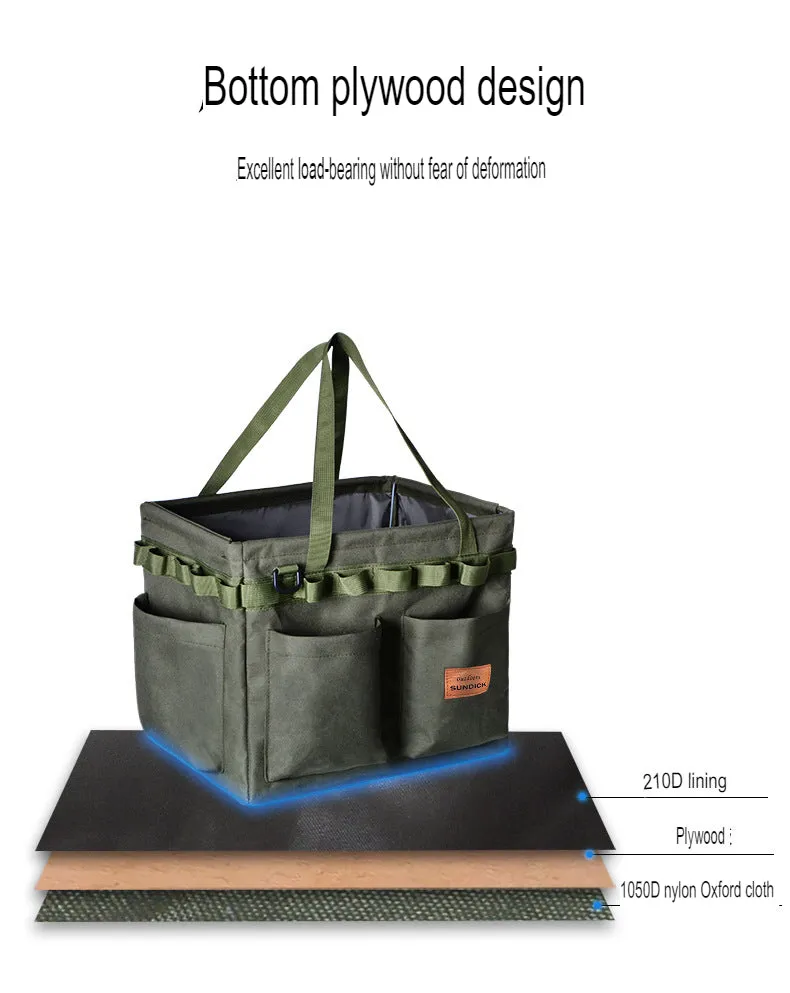 Mountain customer outdoor folding storage open box camping storage tool bag handbag home shopping bag firewood bag
