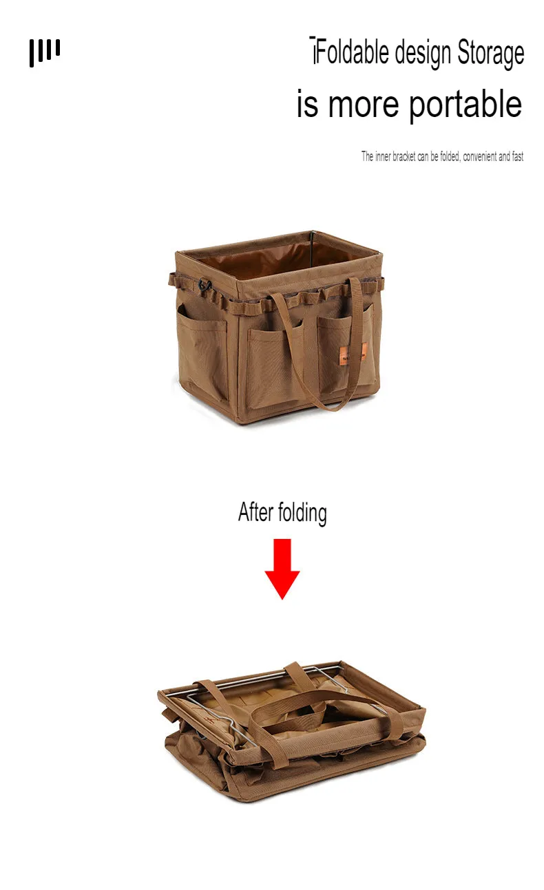 Mountain customer outdoor folding storage open box camping storage tool bag handbag home shopping bag firewood bag