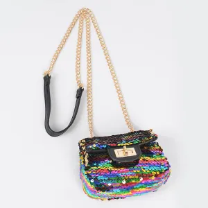 Multi-Color Sequins Mini Crossbody