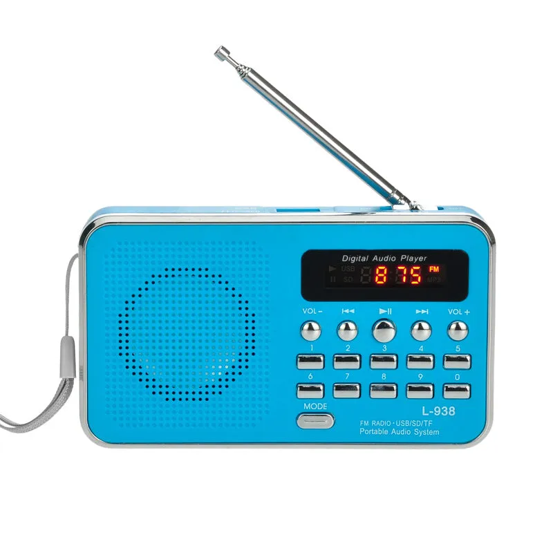 Multi-function card radio portable memory MP3 music player small