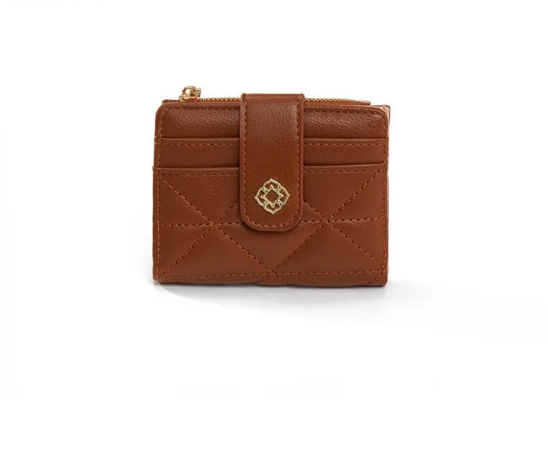 New Fashion Bag Button Wallet Women's Diamond Embroidery Thread Wallet
