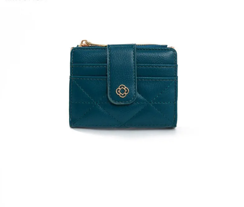New Fashion Bag Button Wallet Women's Diamond Embroidery Thread Wallet