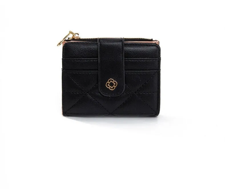 New Fashion Bag Button Wallet Women's Diamond Embroidery Thread Wallet