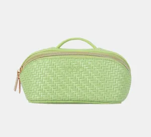 Pistachio Herringbone Beauty Bag-Small