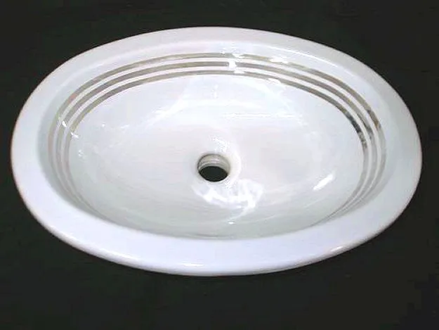 Platinum Stripe Elegant Coastal Sink