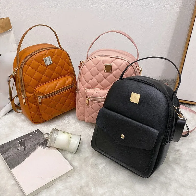 realaiot  Mini Small Simple Bag, Multi-Function Casual Ladies Backpack (9.84*8.26*2.95) Inch