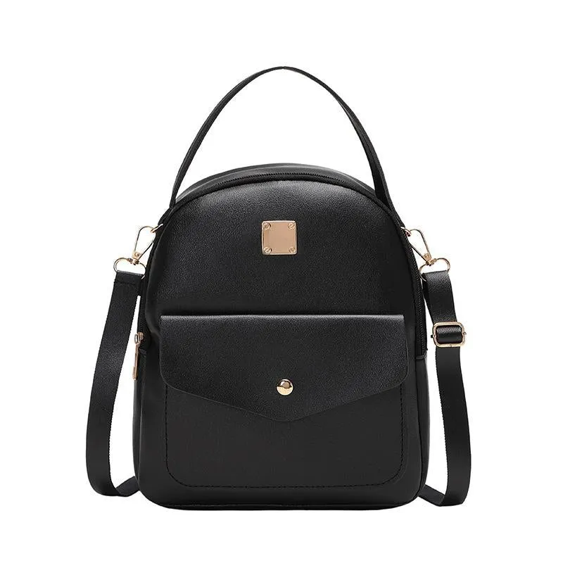 realaiot  Mini Small Simple Bag, Multi-Function Casual Ladies Backpack (9.84*8.26*2.95) Inch
