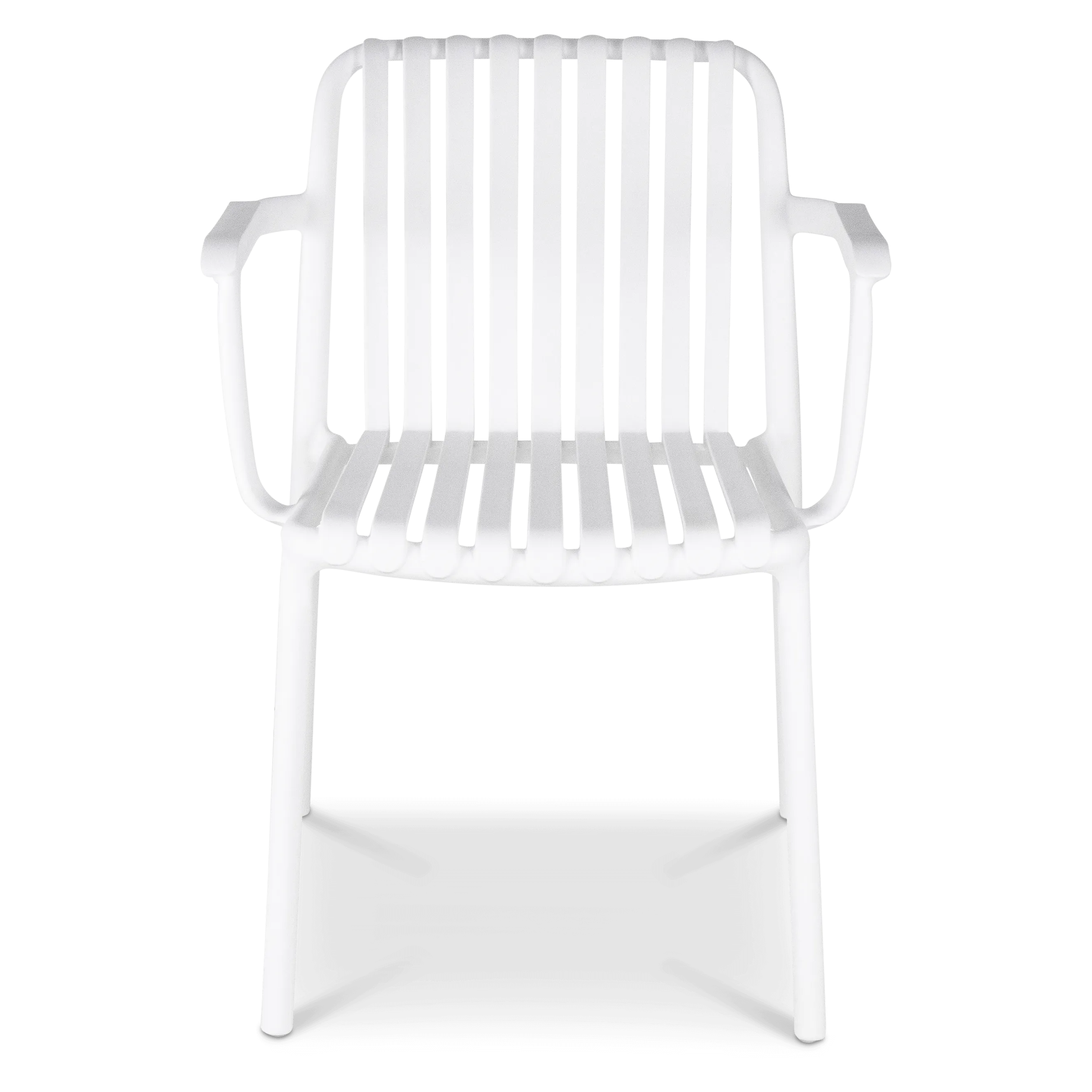 Salerno UV Polypropylene Premium Dining Chair with Arm in Arctic White