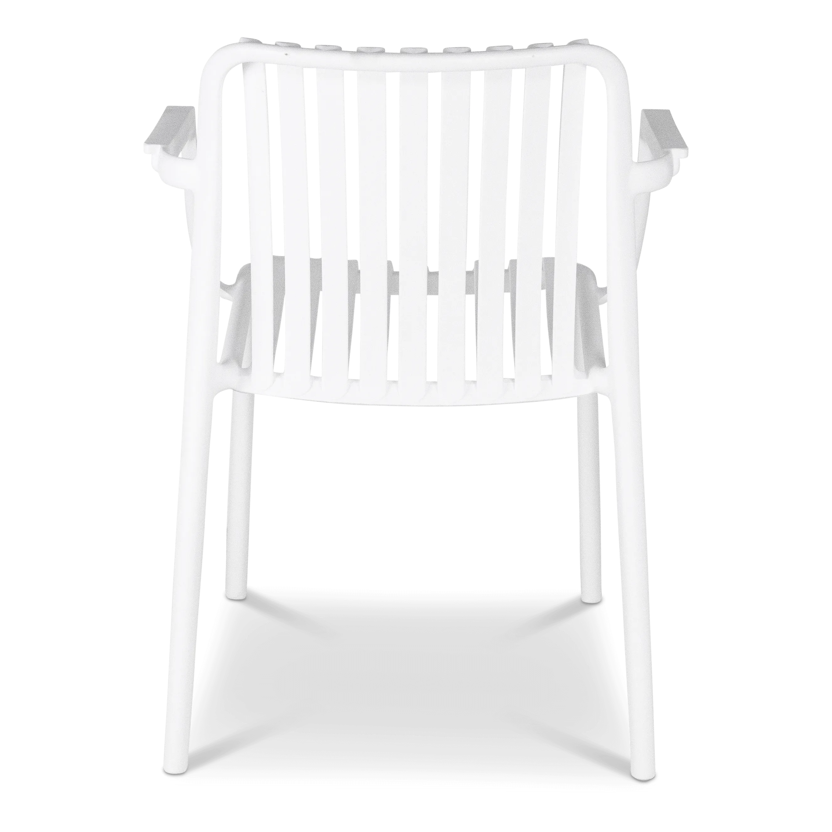 Salerno UV Polypropylene Premium Dining Chair with Arm in Arctic White