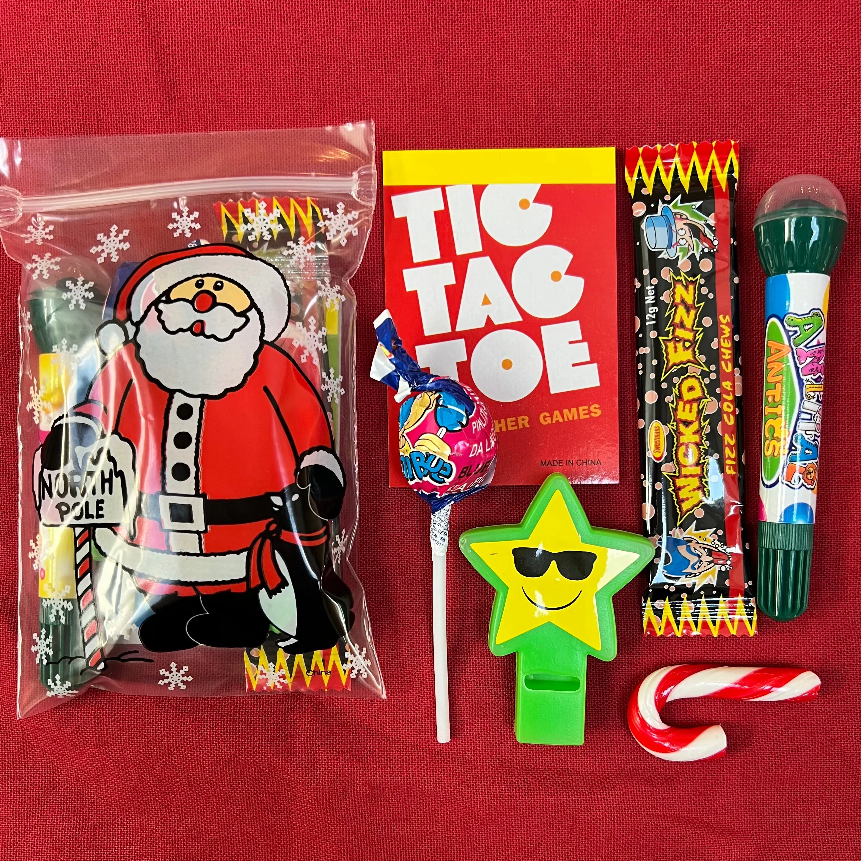 Santa's Christmas Clip Lock Treat Lolly Bag