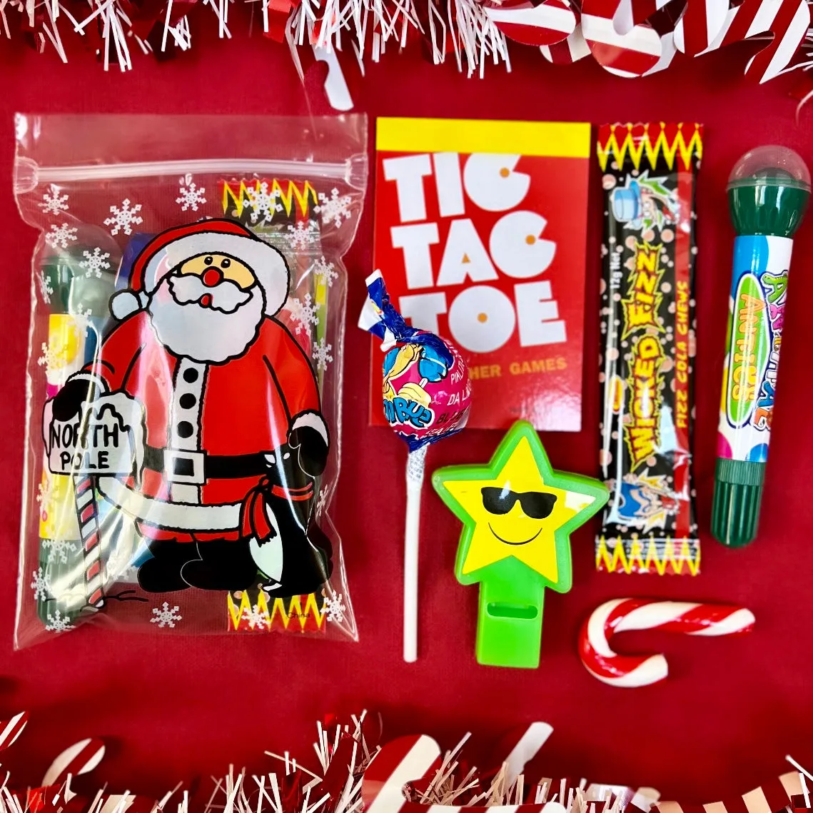 Santa's Christmas Clip Lock Treat Lolly Bag