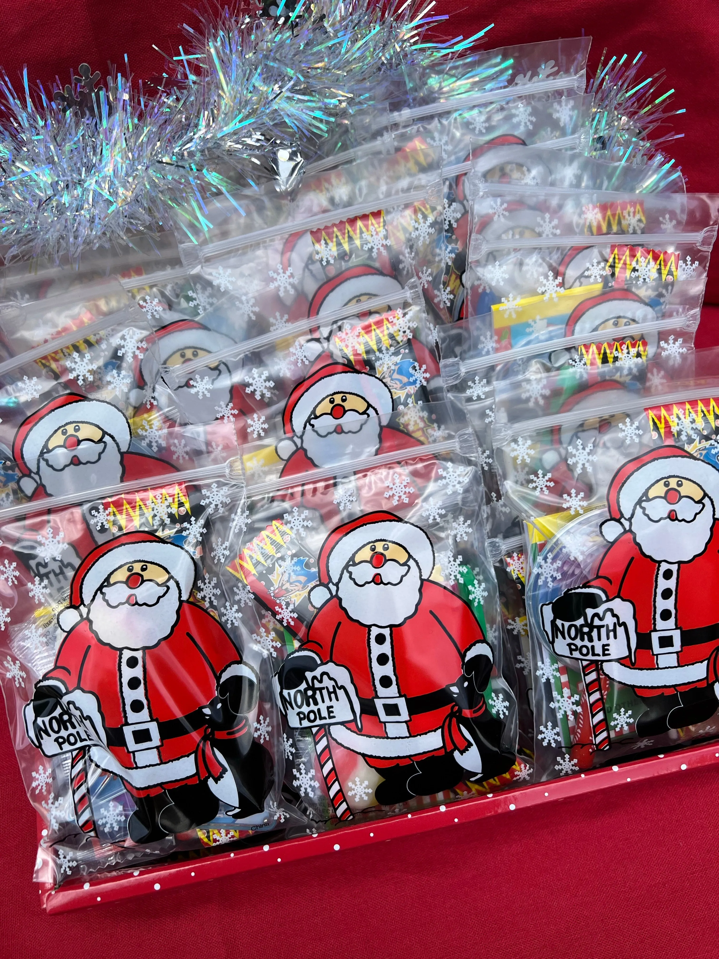 Santa's Christmas Clip Lock Treat Lolly Bag