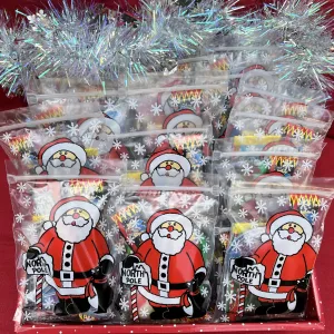 Santa's Christmas Clip Lock Treat Lolly Bag