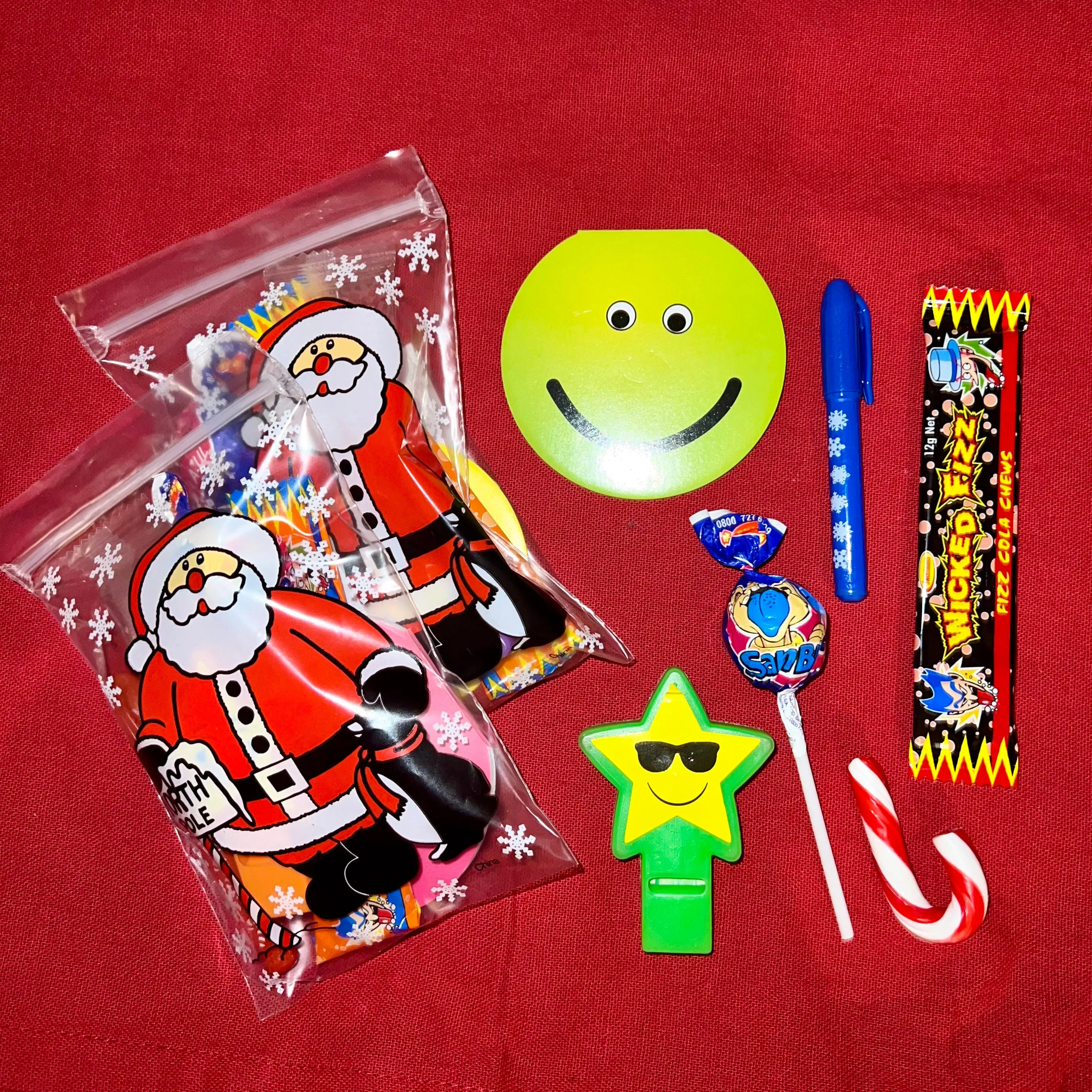 Santa's Christmas Clip Lock Treat Lolly Bag