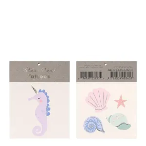 Seahorse & Shell Small Tattoos