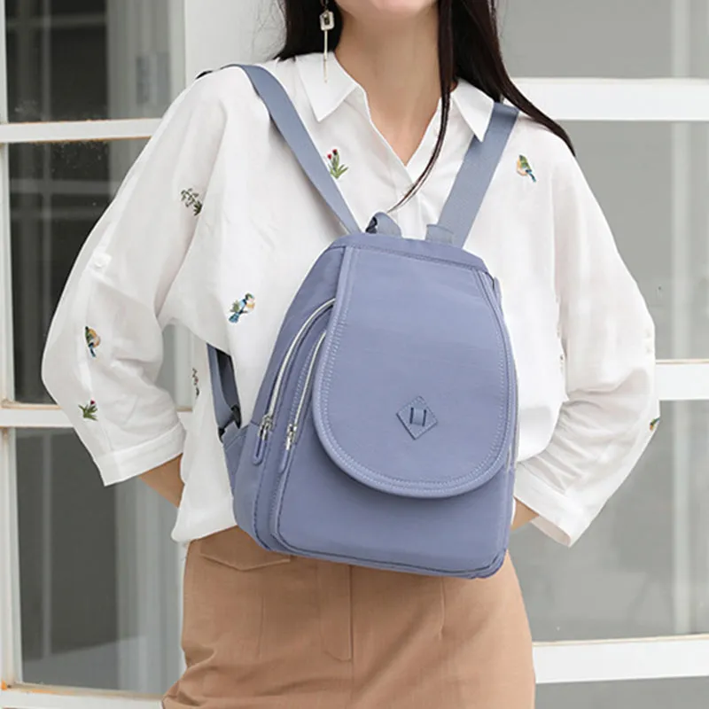 Small Nylon Backpack for Women and Girls Mini Casual Lightweight Daypack