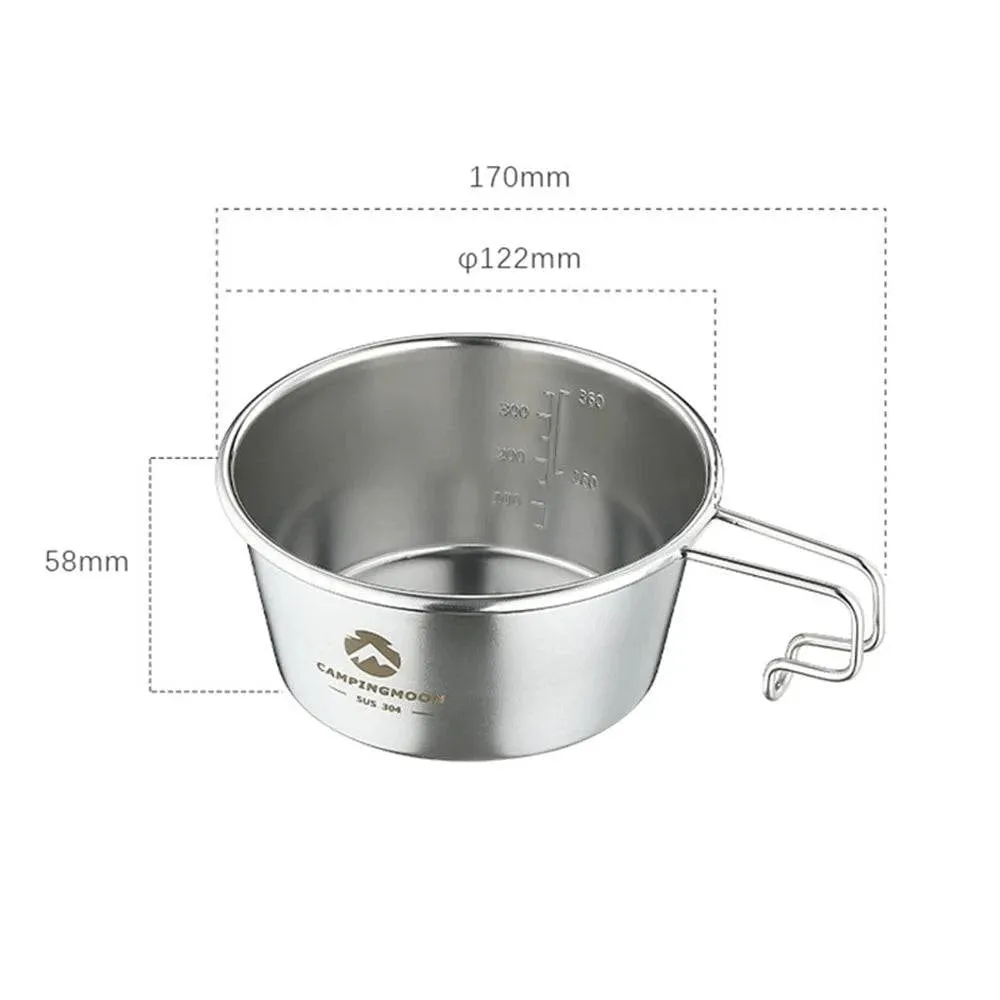 Stainless Steel Camping Sierra Cup Lightweight Compact Camping Pot Hiking Coffee Mug Bowl Cup for Outdoor Hiking Picnic 2021 New