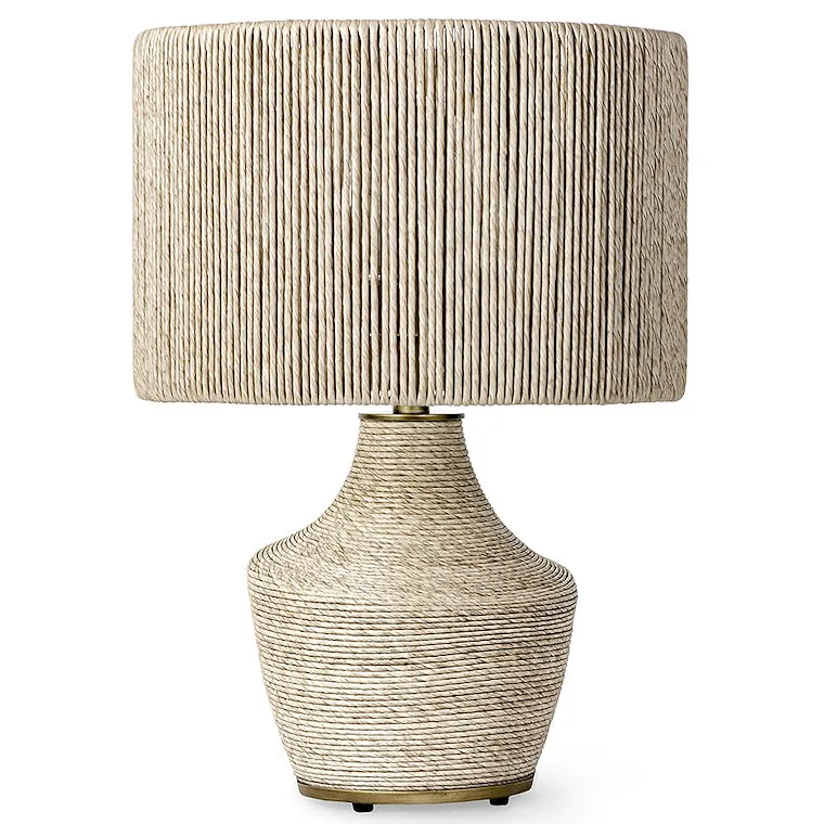 Twisted Rattan Outdoor Table Lamp