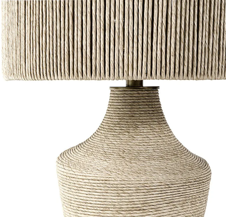 Twisted Rattan Outdoor Table Lamp