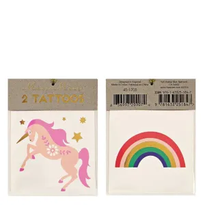 Unicorn & Rainbow Small Tattoos