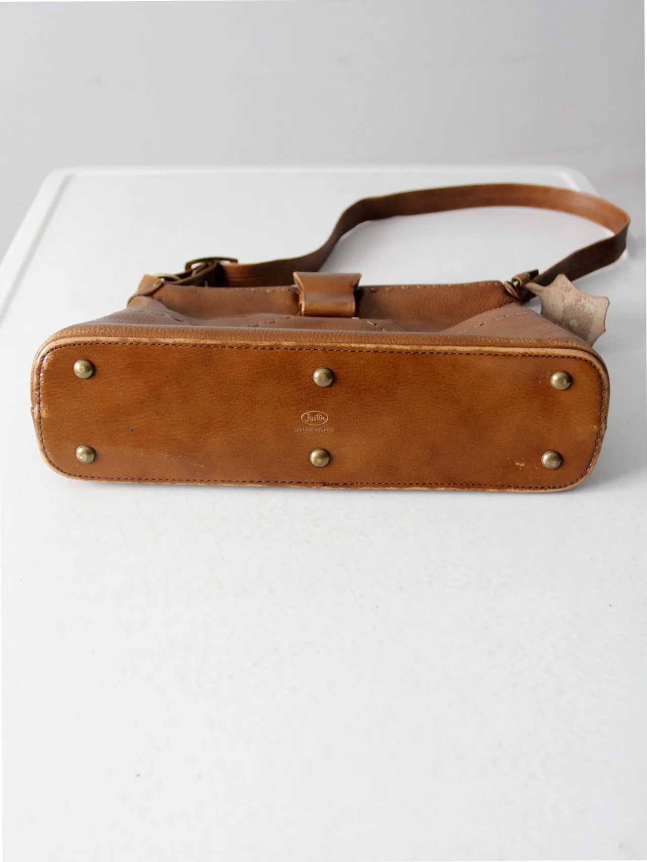 vintage Justin leather shoulder bag