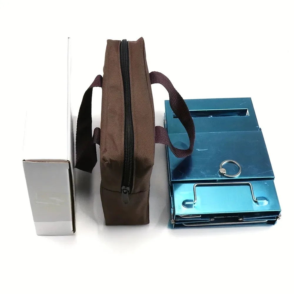 Wood Stove Portable Foldable Stainless Steel Camping Stove with Mini Charcoal Grill Lightweight Barbecue Grill